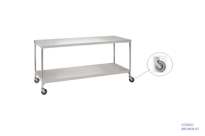 Mesa de trabajo en acero inoxidable