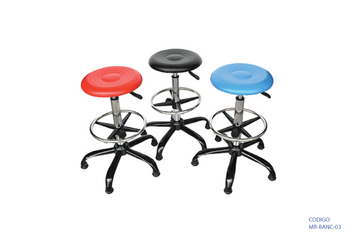 Silla de bar girable de poliuretano