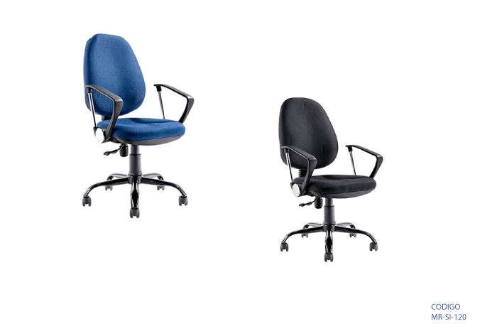 Silla Secretarial de tela con brazos