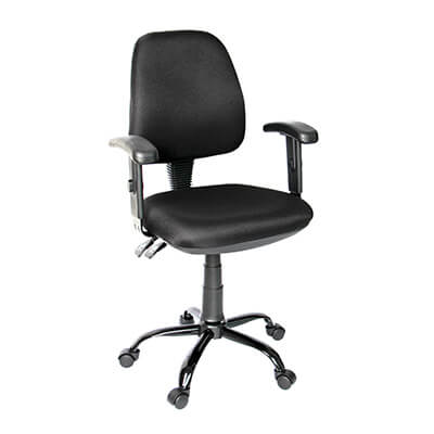 Silla de oficina Secretarial de tela con brazos